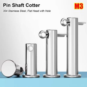 LUMINOU 1Set Flat Head Pin Shaft Cotter Cylindrical M3 Positioning Pin Durable 304 Stainless Steel Plug Pin Set