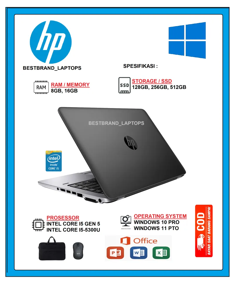 LAPTOP HP ELITEBOOK 840 G4 INTEL I5 7TH RAM 8GB SSD 256GB WIN 10