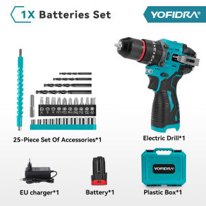 16.8V Brushless Electric Drill 2 IN 1 Electric Screwdriver 20+3 Torque Impact Drill Hammer Drill Power Tool For 16.8V Battery