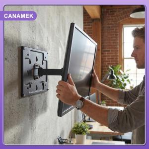【CANAMEK】 Height Adjustable Monitor Mount Plate Bracket Laptop Stand Hanger for Home Office Organized Desktop Workspace