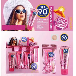 Rose SPF90+++ Sunscreen Cream High Protection UV+ KISS Whitening Tinted Sunblock