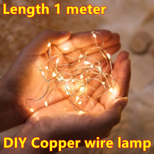 1M Led lantern string light copper wire lamp birthday Christmas Light Fairy String Strip Copper Wire Lamp Mini Light