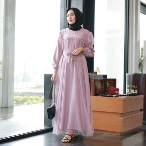 Gamis Wanita Remaja Kayla Maxi FREE BELT Dress Pesta Wanita Muslim Terbaru 2021 Baju Muslim Gamis Wanita Terkini