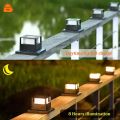 Vimite Led Solar Post Light Outdoor Waterproof Automatic Sensor Fence Column Lamp Decorative Garden Lights for House Gate Pillar Lighting Warm White. 