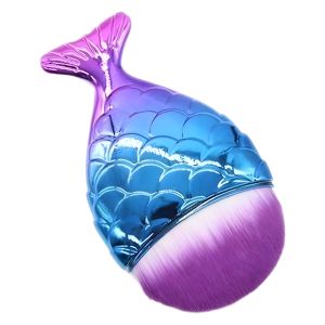 LO HOME แปรงปัดแก้ม แปรงเล็บ บลัชแปลง แบบนุ่ม รูปหางปลาสีนางเงือก Cheek brush