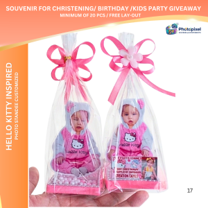 Hello kitty Inspired Souvenir Customized Personalized Photo standee for Christening Dedication Birthday Baptism Wedding Debut Token of appreciation kids Party Giveaway for ninang and ninong