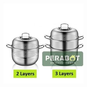 ❤️[Ready Stock] ❤️ 3 tingkat Pengukus Keluli Tahan Karat SUS304 /Periuk Kukus /Periuk Memasak