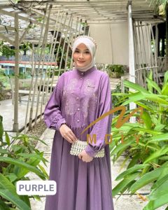 MDLY Baju gamis wanita muslim/Gamis Elegan Bahan Adem/Gamis Katun/Havira Dress by MDLY