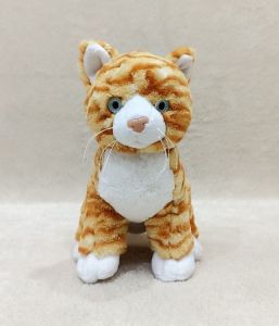 Dreamtoys96 Boneka Kucing Bulu Belang-Belang Sit Cat Print Rassel M