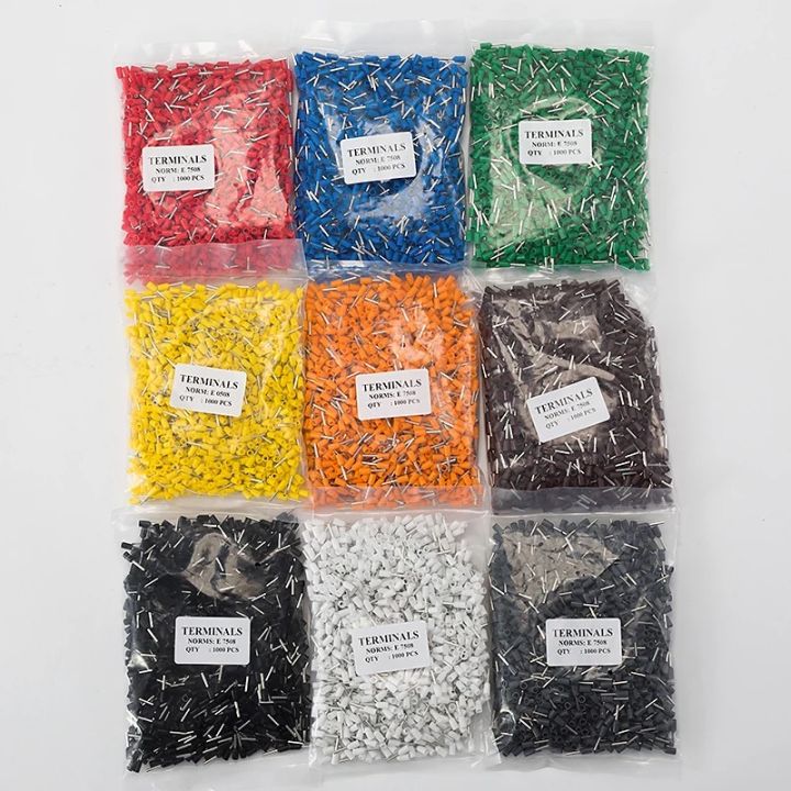 Đầu Cos Kim Rỗng LT2.5 (100 cái/gói/màu) - Cosse Pin rỗng E2508 - Đầu cốt cho dây 2.5mm