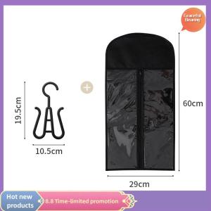 Graceful Long Hair Extensions Storage Bag Non-Woven Dust Proof Wigs Carrier Bags With Hook For Home Organizer Wig Packing Bag