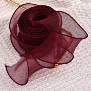 4cm Fantasy Fishtail Organza Ribbon for Flower Bouquet Gift Wedding Debut Birthday Baby Shower Christening Party Decor Supplies
