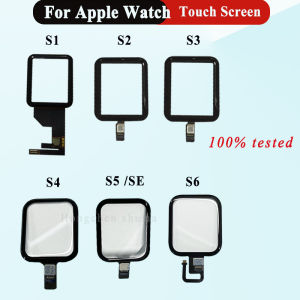 แผงเลนส์กระจกหน้าจอสัมผัสดิจิตอลสำหรับนาฬิกา Apple ซีรีส์1 2 3 4 5 6 SE S2 S3 S6 S5 S4ขนาด38มม. 42มม. 40มม. 44มม. หน้าจอสัมผัสเคลือบพร้อมชิ้นส่วนอะไหล่ OCA