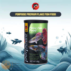 Porpoise Premium Flake Fish Food For Both Freshwater and Saltwater Fish (50g)