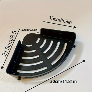 Corner Shower Caddy 2-Tier - Wall-Mounted Bathroom  Organizer with Adhesive No-Drill Installation