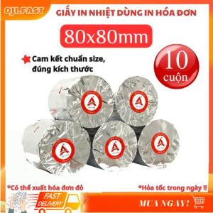 [SÉT 10 cuộn] Giấy in hóa đơn K80x80 - Giấy In Hóa Đơn k80 Đường Kính 80mm - Giấy In Bill Cuộn Lớn K80X80 (L1)