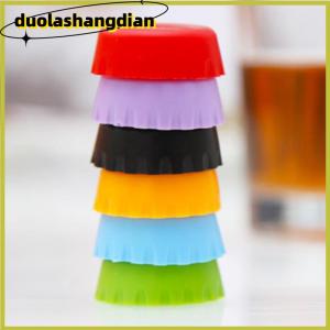 [Duola] 6pcs Reusable Silicone Bottle Caps Beer Cover Soda Cola Lid Wine Saver Stopper
