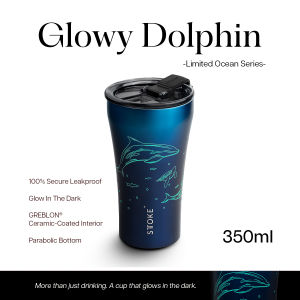 STTOKE Leakproof Ceramic Insulated Cup | Ocean Series | 350ml (12oz) | Worlds First Shatterproof Ceramic Cup