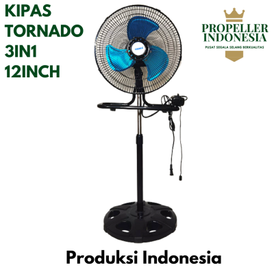Kipas Angin Tornado Besi 3in1 12Inch Stand Fan Desk Fan Wall Fan-1218 dan 2in1 17Inch