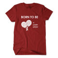 Baju Kaos BORN TO BE A PADEL PLAYER - Atasan Katun Combed Pria Wanita Sablon DTF Hobi Olahraga Sport. 