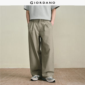 Giordano Men Pleated elastic waist loose pants Free Shipping 18116713