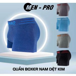 Quần boxer nam dệt kim liền mạch thun cotton thoáng mát quần lót đùi nam quần ship boxer