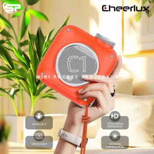 Cheerlux C1 Mini Pocket Projector Portable Proyektor Support HD 720P