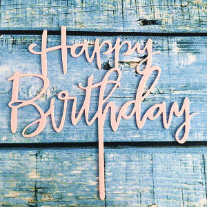 Cake Topper Akrilik Happy Birthday - Hiasan Tancapan Dekorasi Kue Ulang Tahun TOP002