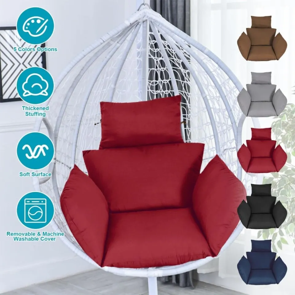 SPLENDOR Washable Egg Chair Cushion Soft Replacement Hanging