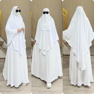 BISA COD One Set Gamis Syari Hijab Jumbo Kode JENARIA Bahan Kringkel Premium By Ory AjeZas Collect