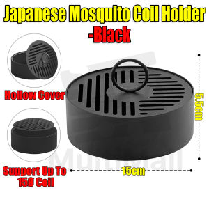 Mosquito Coil Japanese Style Design Black Holder Portable Repellent Coil Holders For Coil Incense Incense Burner For Mosquito Coil Sandalwood Mosquito Incense Holder Case Tray Easy For Ash Collection Outdoor Mosquito Coil Holder Agarwood Lavender