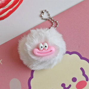 SIGVARD - Gantungan Kunci Tas Boneka Monster Bola Bulu Mulut Lucu Chain Strap Liontin KEY26