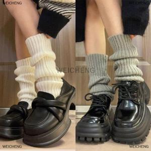 [COD] WEICHENG Lolita Leg Warmers Women Long Socks Wool Knitted Foot Cover Arm Warmer Autumn Winter Crochet Heap Socks Boot Cuffs Stockings