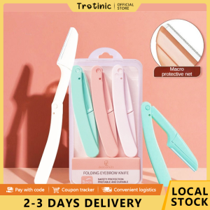 Trotinic 【buy1 take 1】Foldable Eyebrow Razor Face Shaver Ladies Razor Not Hurt Skin Painless Hair Removal Face Lip Razors Dermaplaning Tool