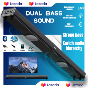 [Fast Shipping] Soundbar Speaker & HD 30W Bluetooth Wireless 5.0 Smart TV Sound Bar Audio Home Surround Stereo音响 FM AUX USB HDMI ARC 3D Effect