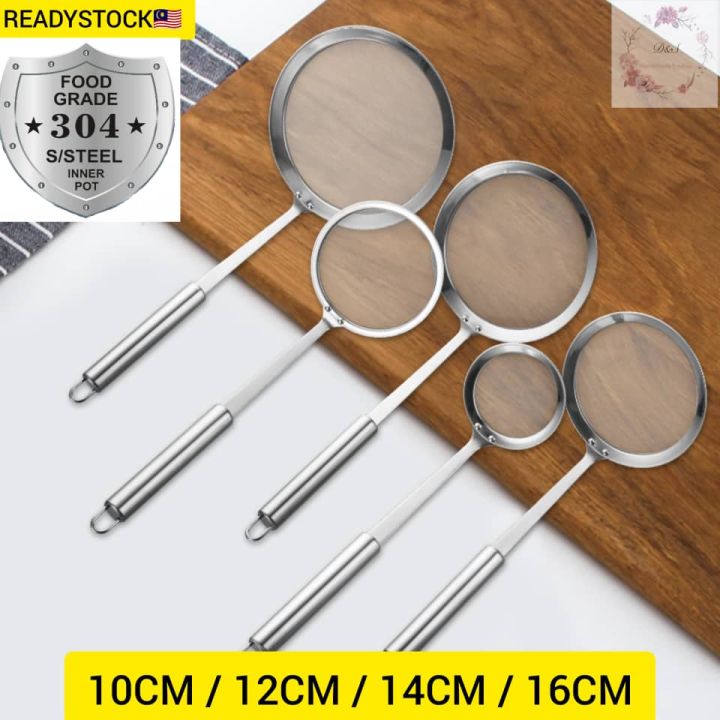 🇲🇾 Stainless steel 304 Strainer Colander Oil Trap Wire Fine Mesh Oil Strainer Flour Sifter 不锈钢304滤网漏勺滤油网细筛网滤网面粉筛