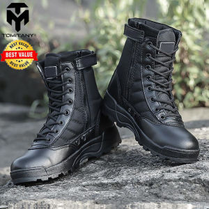 TOMITANY Tactical Boots Outdoor Tactical Shoes Riding Boots Martin Boots Non-Slip Combat Shoes for Men