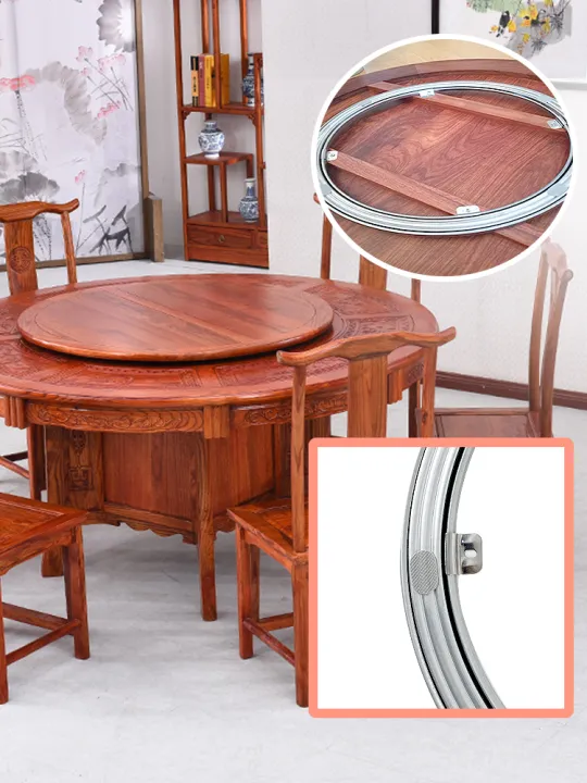 Round table turntable base dining table mahogany bearing household ...