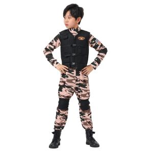 Fast shipping Luxurious Child Superhero Soldier Aespa Seal Team Army Military Uniform Costume Boys For Kids Gift