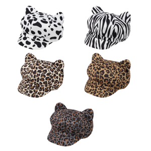 Thời Trang mũ hình bát giác Với Mèo Tai Mũ beret hoa văn động vật Newsboys Mũ mũ họa sĩ tất cả đều hợp Cho Đảng Và Giản Dị