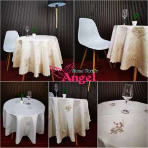 Non Water proof Vinyl Tablecloth Round Heavy Duty Table Cloth Washable Table Cover for Kitchen B-406
