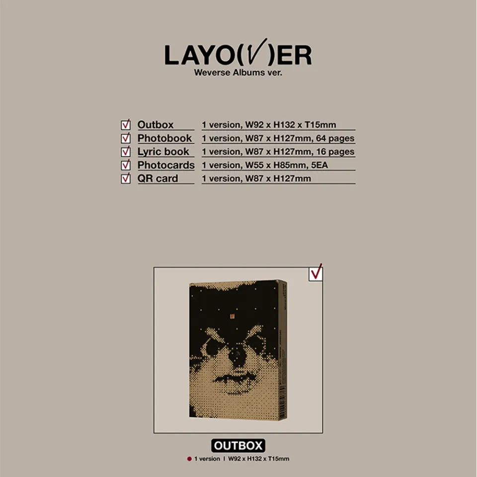 BTS V - 1st Solo Album [ Layover ] Weverse Album Ver. | Lazada