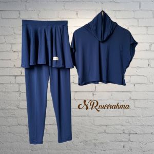 hijab setelan olahraga one set baju olahraga jilbab sport rok legging baju senam zumba