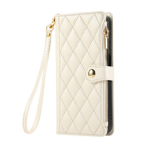 Case for OPPO Reno 15 14 14F 13 12 Pro 13F 12F 5G 4G Fashion Embossed Zipper Wallet Leather Floral Flip Phone Casing Bag with Wristlet Strap