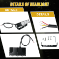 High brightness car modified LED headlights with 3 beads lens headlights, U+L-shaped double bracket white, yellow, red devil's eye grille spotlights. 