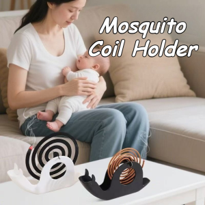 Creative Snail Mosquito Coil Holder With Ash Tray Fireproof Incense Metal Stand For Home & Camping