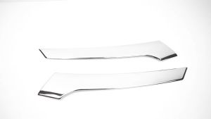 Cornerr ABS Chrome Exterior Car Front Headlight Eyebrow Strip Cover Sticker Trim For Toyota Land Cruiser 250 Prado LC250 2024 2025 P7Q2M