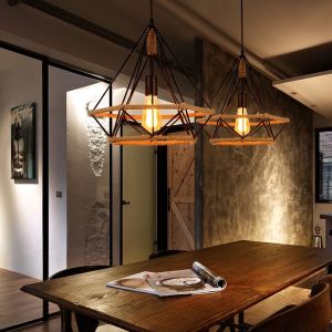 Pendant Light Retro Industrial Design Hemp Rope Hanging Light American Country Adjustable Drop Ceiling Lights for Restaurant Kitchen Cafe Bar Loft Chandelier Lighting