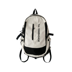 Men Women Backpack Ladies School Bag Casual Daypack Waterproof Nylon Large Capacity Multi Pocket Minimalist Style Travel Outdoor Commute Laptop Shoulder Bag