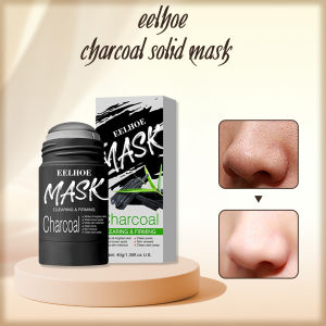 Eelhoe Charcoal Solid Mask Stick Blackhead Remover Mask Oil Control Anti-Acne Purifying Brightening Fine Cleansing Portable 40g